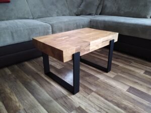 stolik kawowy dębowy loft