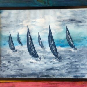 Obraz marynistyczny Regaty we mgle