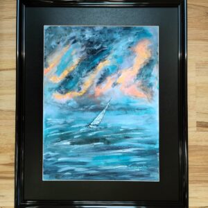 Obraz akwarelowy Złoty Wiatr Złoty 40 x50 cm