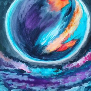 Obraz akwarela Narodziny Światła