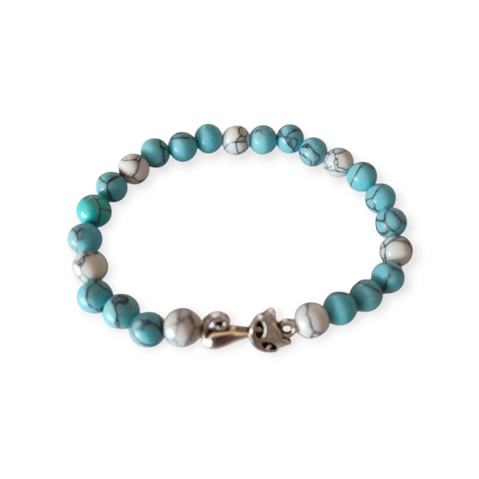 Bransoletka z kamieni naturach z kotem